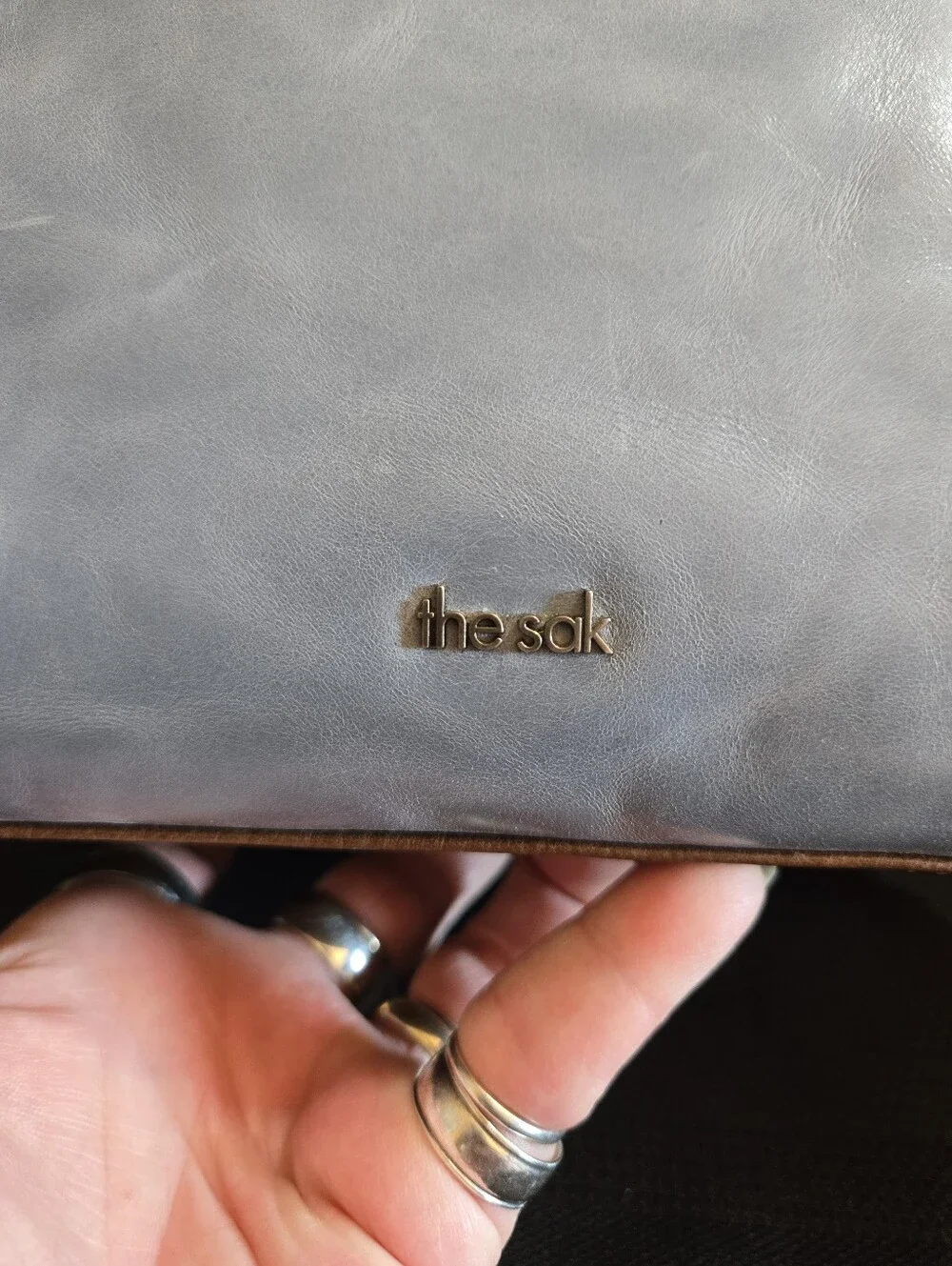 The Sak Light Blue Embossed Leather  Crossbody Bag NWOT